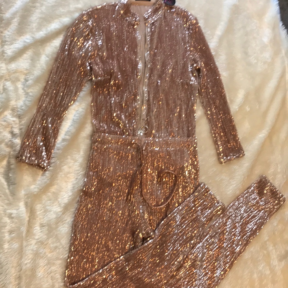 Band new with tag rose gold jumpsuit size small